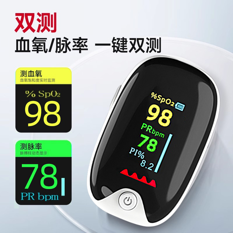 仁和血氧仪指夹式家用血氧自测仪氧饱夹医用指脉搏氧仪官方旗舰店