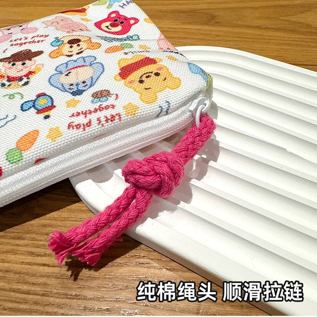 Strawberry Bear Cute Coin Wallet Mini Canvas Bag