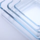 Heat-resistant glass baking tray transparent oven square rectangular