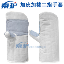 Gapiga cotton heat insulation dicing hand stuffy thickened canvas microwave oven anti-steel resistant cotton bab palm gloves