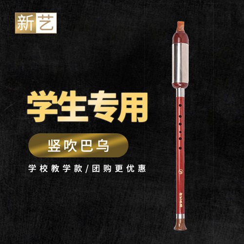 新艺仿红木竖吹儿童巴乌乐器c调降B调G调F调小学生成人初学旗舰店 - 图0