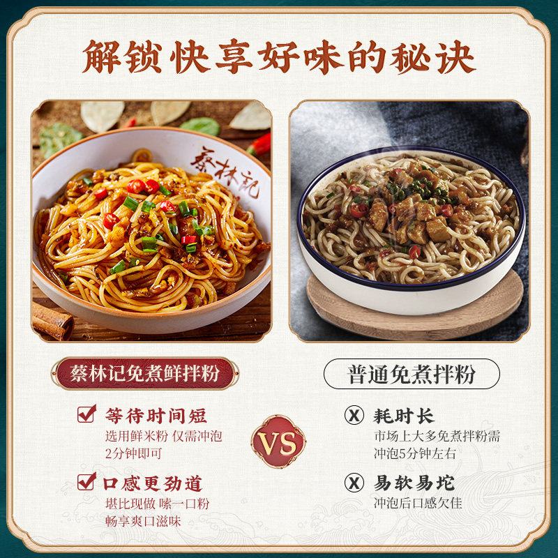 蔡林记南昌风味拌粉免煮鲜米粉学生宿舍美食速食米线江西干米粉,淘宝优惠券,粉丝福利购,淘宝优惠卷