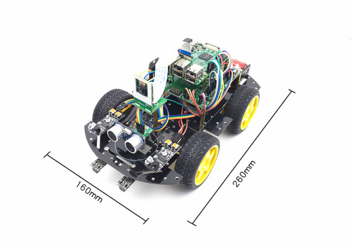 Raspberry pi3代B+4WD云台智能WiFi小车套件 无线视频编程机器人 - 图2