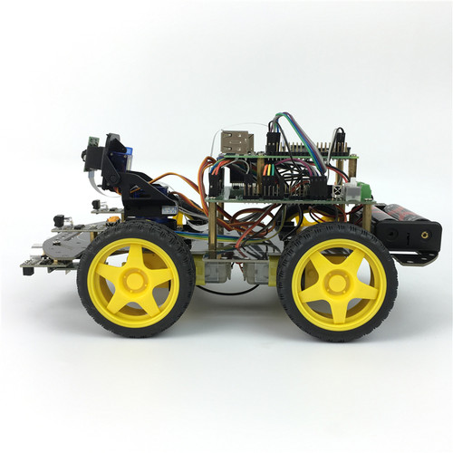 Raspberry pi3代B+4WD云台智能WiFi小车套件 无线视频编程机器人 - 图0