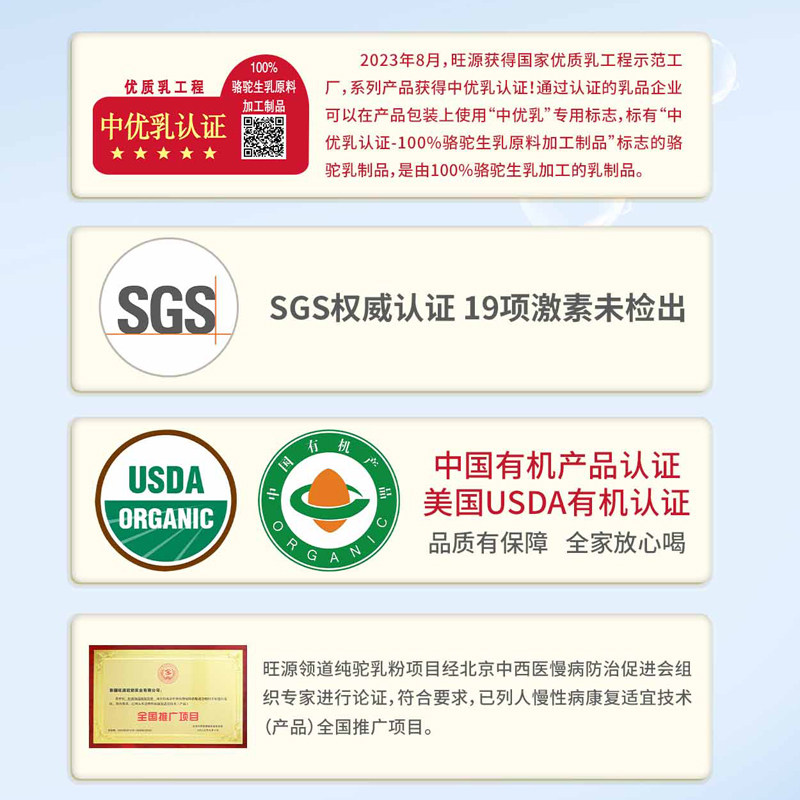 Wangyuan Organic Leading Pure Camel Milk Powder Middle-aged and Elderly High Calcium and High Protein Xinjiang Camel Milk Powder Genuine Official Flagship Store