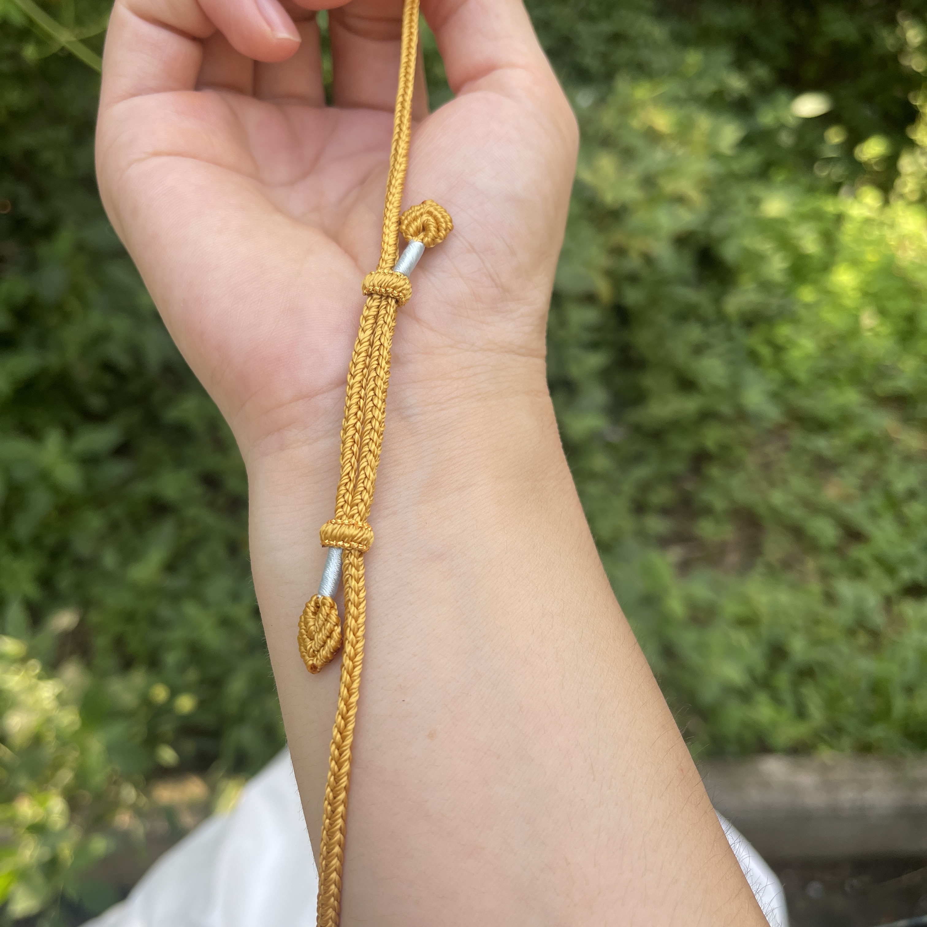 手工八股编织编织绳绳子黄金挂绳吊坠翡翠项链挂件玉石调节坠绳 - 图2