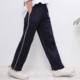 Navy blue straight school uniform pants for men and women, summer thin