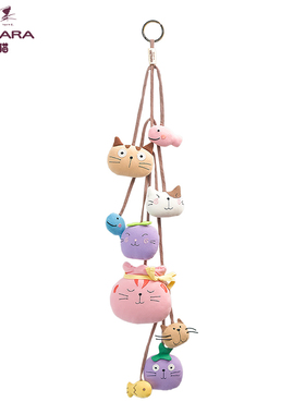 HIKOSEN CARA卡拉猫原创设计猫咪福袋小鱼挂饰挂件墙壁装饰品
