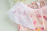 Японские розовые кружевные милые хлопковые марлевые нарукавники, пижама, короткий рукав
