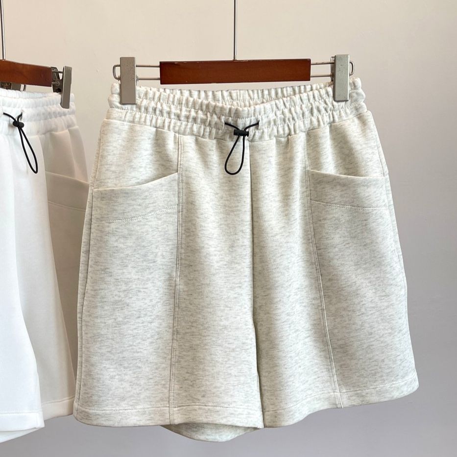 巨显瘦！lulu平替~高品质棉空气层 外贸女装工厂尾货运动休闲短裤 - 图0