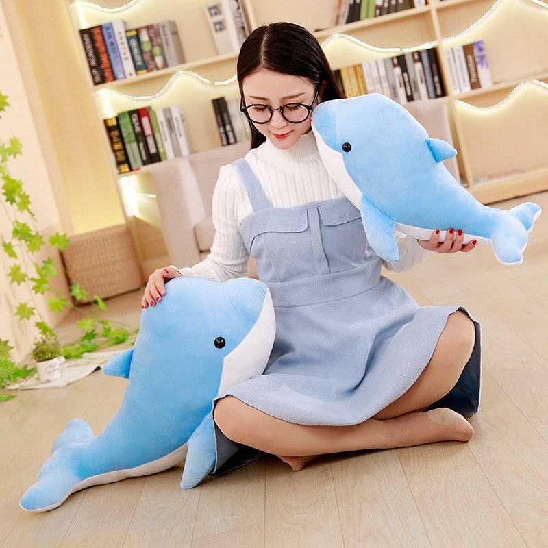 可爱海豚毛绒玩具小海豚布娃娃玩偶公仔女生儿童安抚抱抱礼物抱枕,淘宝优惠券,粉丝福利购,淘宝优惠卷