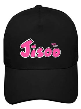 倴Jisoo金智秀涂鸦款棒球帽休闲印花帽子男女情侣简约文字鸭舌帽