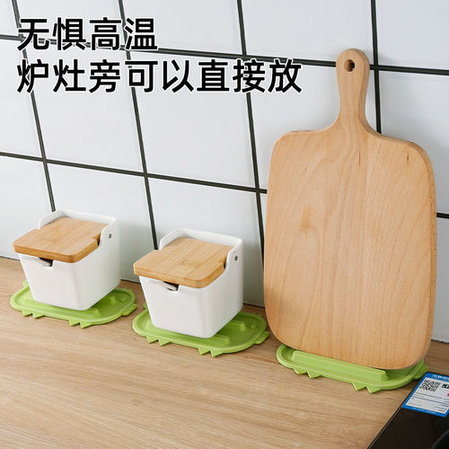 可爱小猪锅盖收纳垫锅盖放置器台面沥水垫多功能隔热垫砧板放置垫 - 图1