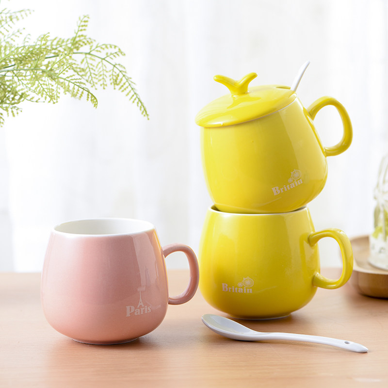 新款陶瓷杯子带盖勺个性潮流创意喝水杯家用男女茶杯咖啡杯马克杯,淘宝优惠券,粉丝福利购,淘宝优惠卷