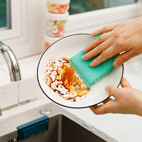 Губка для мытья посуды, кухонная антипригарная масляная щетка, кастрюля, артефакт, бытовая тряпка для мытья посуды, двусторонняя чистка, хлопковая мочалка, волшебная салфетка