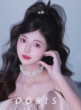 新娘法式多层项链珍珠锁骨链复古轻奢设计感小众气质颈链配饰女