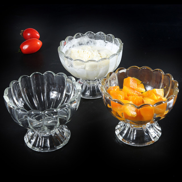 Ice cream cup high-value glass cup high-foot pudding cup