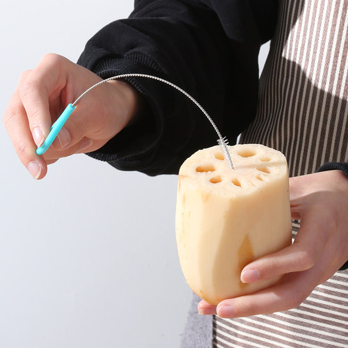 藕洞清洗刷细洗藕神器莲藕孔刷清洁工具奶瓶吸管刷裱花嘴清洗刷子 - 图1