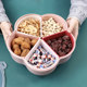 Compartment sealed wedding and New Year dried fruit box with large capacity