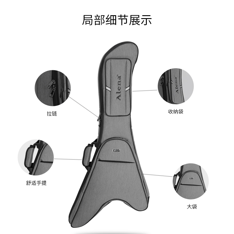 异形雷鸟贝司包Explorer吉他包无头电贝司电吉他包 V型吉他包加厚 - 图2