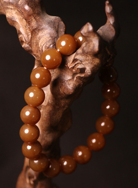 新疆和田玉且末卡10手串