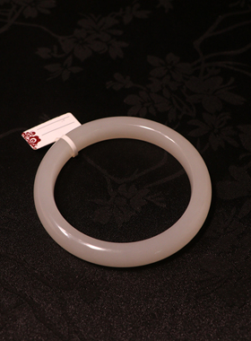 苏州和玉缘和田玉老矿青海料57圈口手镯玉石手饰苏工工艺女士玉镯