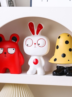 创意趣味摆件客厅电视柜卧室桌面装饰品搞怪潮玩可爱卡通家居玩偶