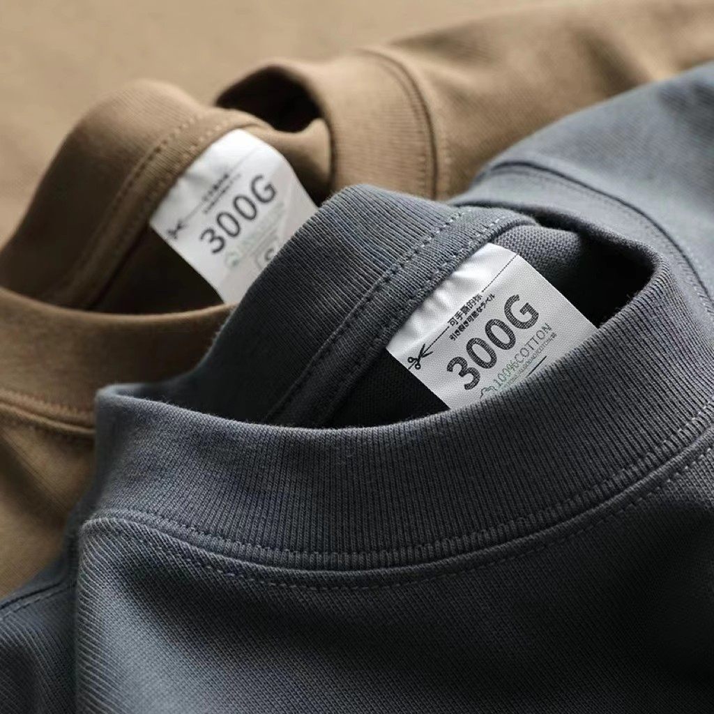 300g纯棉夏季美式重磅短袖t恤男女纯色圆领厚实不透宽松打底衫潮,淘宝优惠券,粉丝福利购,淘宝优惠卷