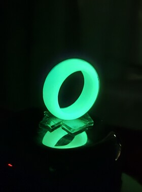 天然玉石夜光戒指手工DIY情侣对