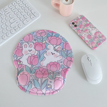 Original tulip bunny bunny slip rat cushion wrist cushion Cubic 3D chest silicone Wrist Upholstered Girls Cute Anti Slip