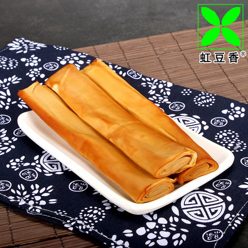 东北特产虹豆香熏干豆腐卷锦州千张豆腐皮真空素食五香熏豆干零食 - 图0