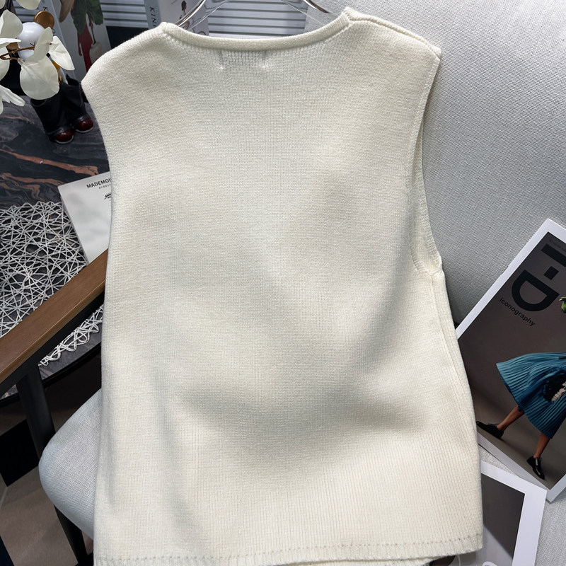 大码v领针织背心马甲女春叠穿毛衣马夹外搭短款软糯无袖坎肩上衣,淘宝优惠券,粉丝福利购,淘宝优惠卷