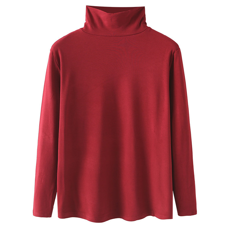 胡子叔大码女装黑色打底衫螺纹秋冬长袖高领内搭加厚磨毛百搭上衣,淘宝优惠券,粉丝福利购,淘宝优惠卷