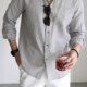 YUXIAN Line Cotton Men's Casual Business Shirt