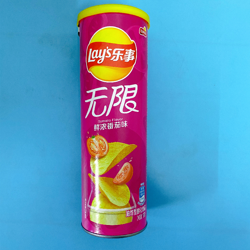 乐事罐装薯片90g番茄烧烤原味休闲膨化网红小吃儿童休闲零食桶装