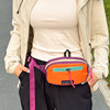 2026 new color-blocked crossbody bag, colorful sports waist bag, outdoor chest bag, outdoor versatile running bag for boys and girls