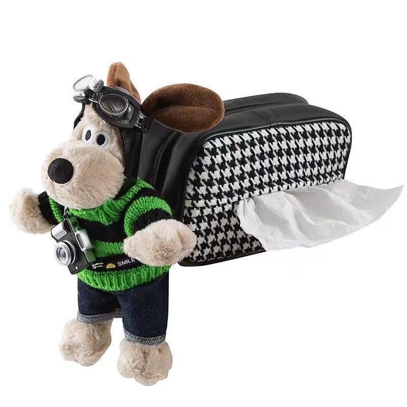 高级英国掌门狗公仔摆件飞行员狗狗玩偶带护肩圣诞节礼物车载香薰