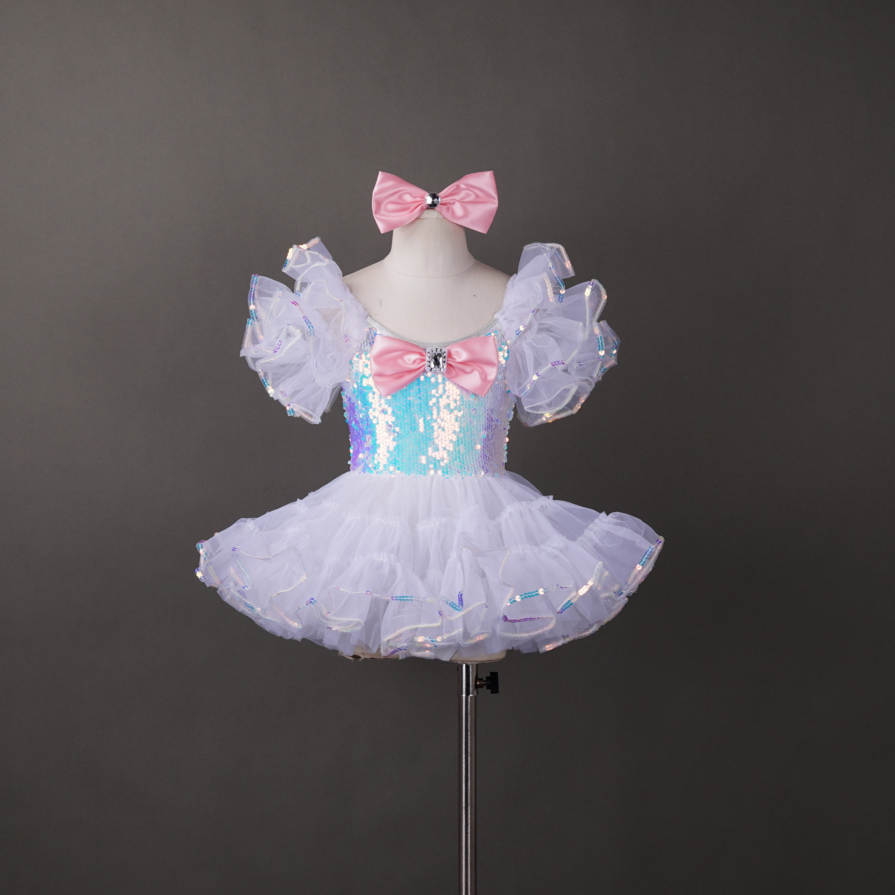 新款儿童亮片舞蹈服演出服蓬蓬裙礼服主持人走秀可爱芮其儿公主裙,淘宝优惠券,粉丝福利购,淘宝优惠卷