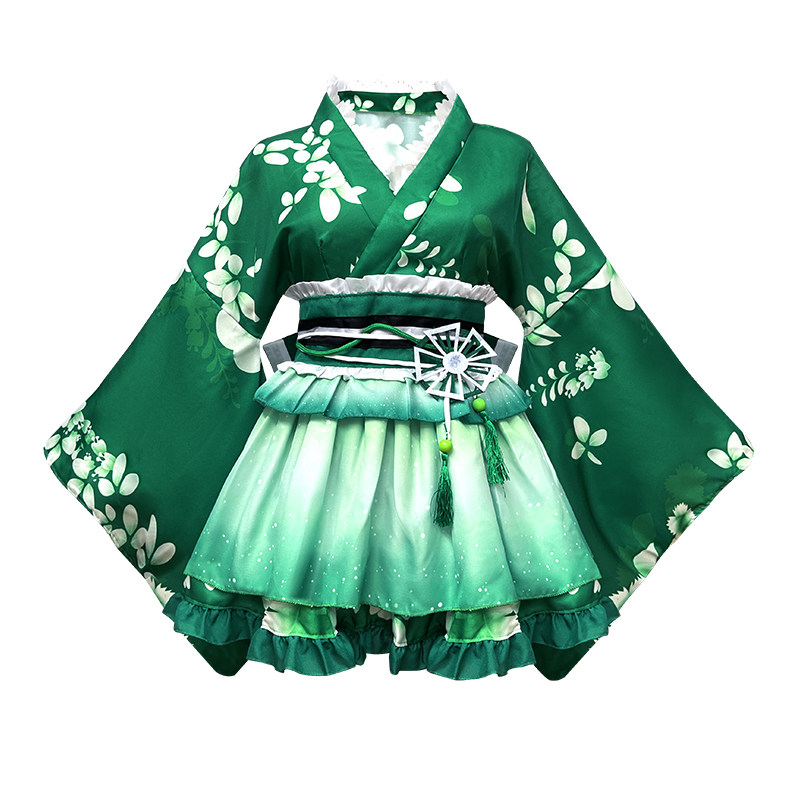 lovelive夏祭浴衣觉醒园田海未和服cos动漫表演服极乐净土打歌服 - 图0