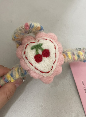 手作草莓抓夹大号鲨鱼夹发抓