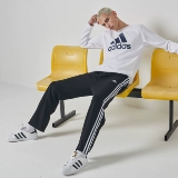 Adidas, осенние черные штаны, свободный прямой крой