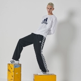 Adidas, осенние черные штаны, свободный прямой крой