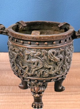 纯铜炭炉煮酒炉煮茶炉火炉风炉煮水木炭茶道煮茶器复古老式全铜炉