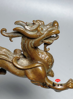 复古铜器收藏貔貅摆件实心笔搁笔架镇纸文房用品茶道茶宠桌面摆饰
