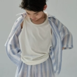 Детская летняя тонкая цветная эластичная майка для мальчиков для отдыха, в корейском стиле