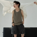 Детская летняя тонкая цветная эластичная майка для мальчиков для отдыха, в корейском стиле