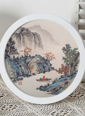 右手边简约立体圆形相框