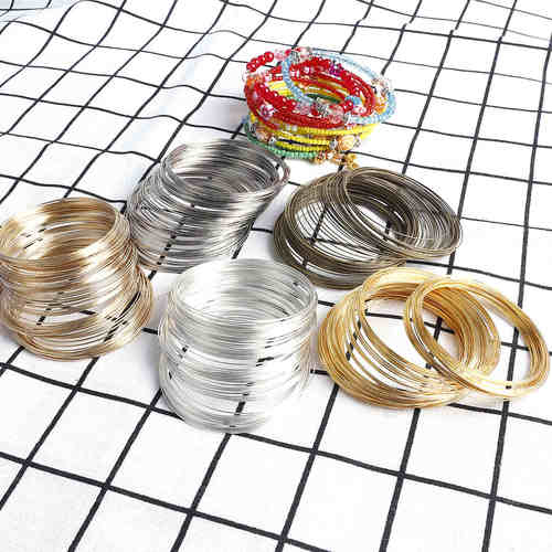 弹力记忆钢圈钢丝圈 手工diy材料环线手镯圈项圈手链穿串珠子配件 - 图1