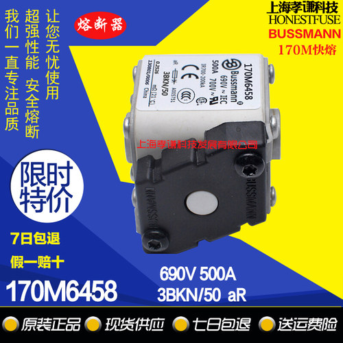 原装BUSSMANN熔断器170M6462/6461/6460/6459/6458快断690V保险丝 - 图0