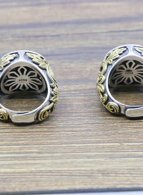 饰品十二生肖八卦宽面转动戒指